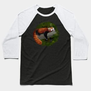 Sleepy Red Panda Baseball T-Shirt